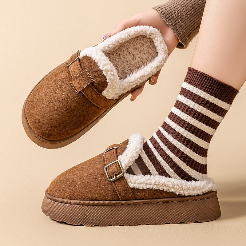 Thick Bottom Increased Women's Toe Cap Half Slippers