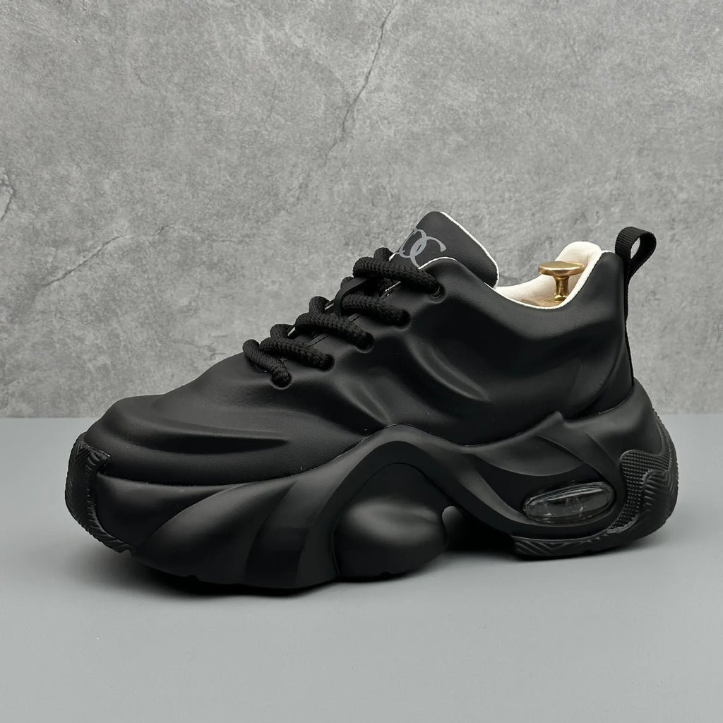 Men’s Leather Platform Sneakers High-Quality Comfortable Outdoor Fashion Shoes