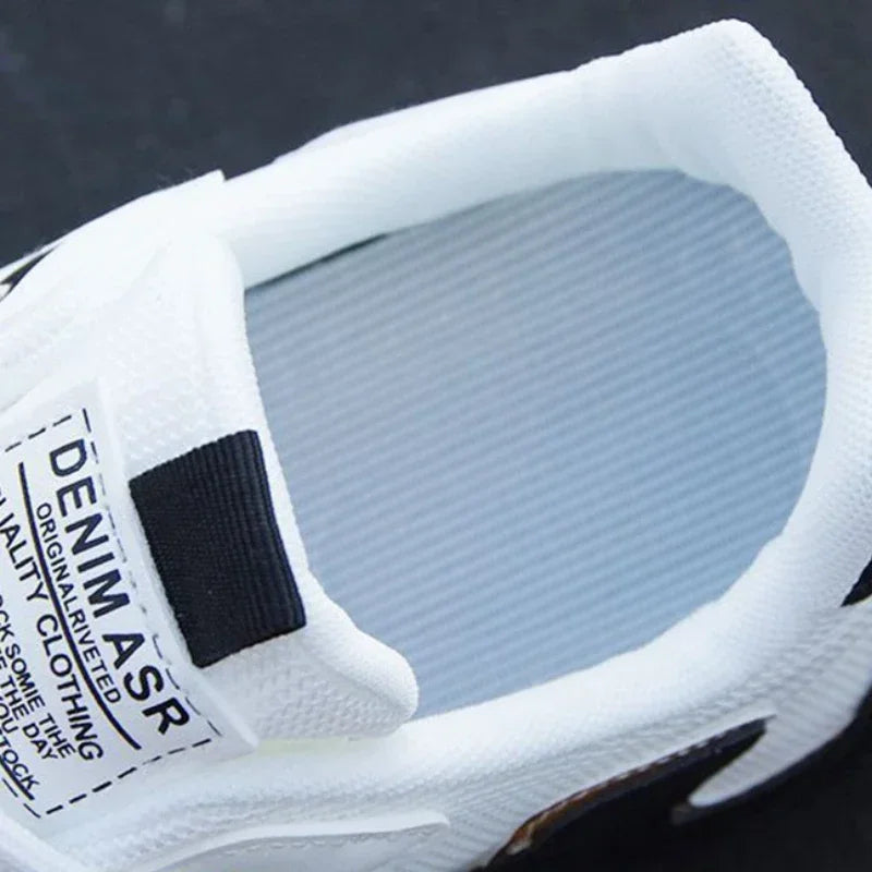 Men’s Leather Casual Sneakers, Lightweight Non-Slip Sports & Tennis Shoes